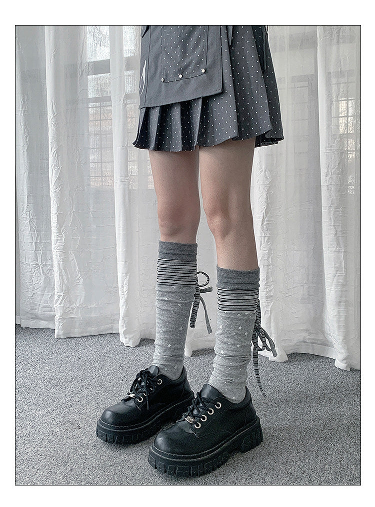 Star & Stripe Tie Slouch Leg Warmers