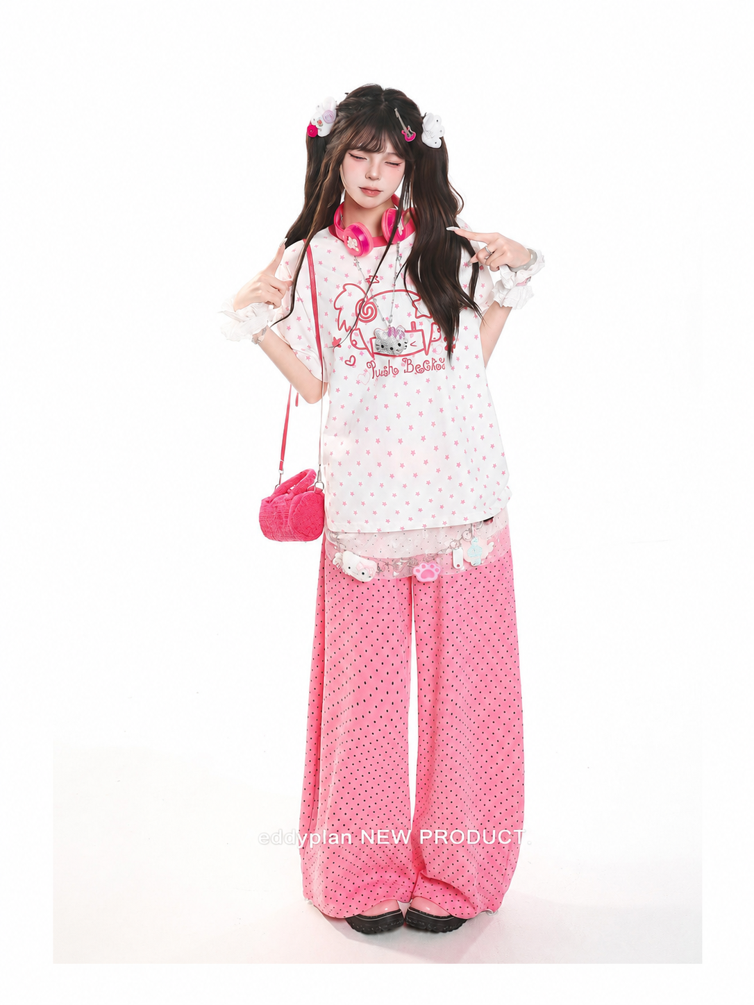 Sweet Dot Wide-Leg Pants