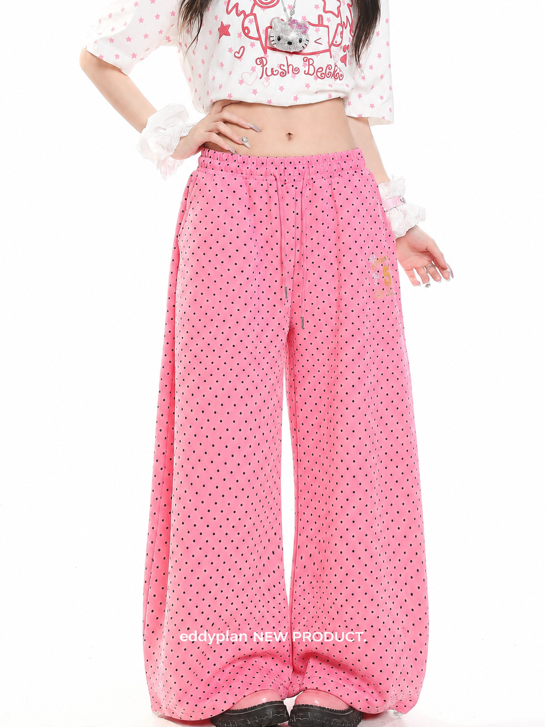 Sweet Dot Wide-Leg Pants