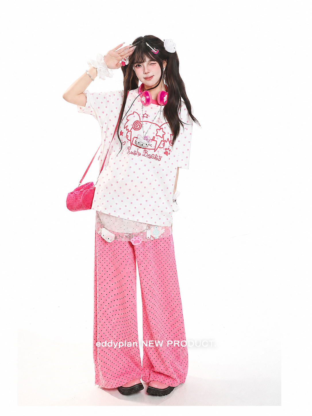 Sweet Dot Wide-Leg Pants