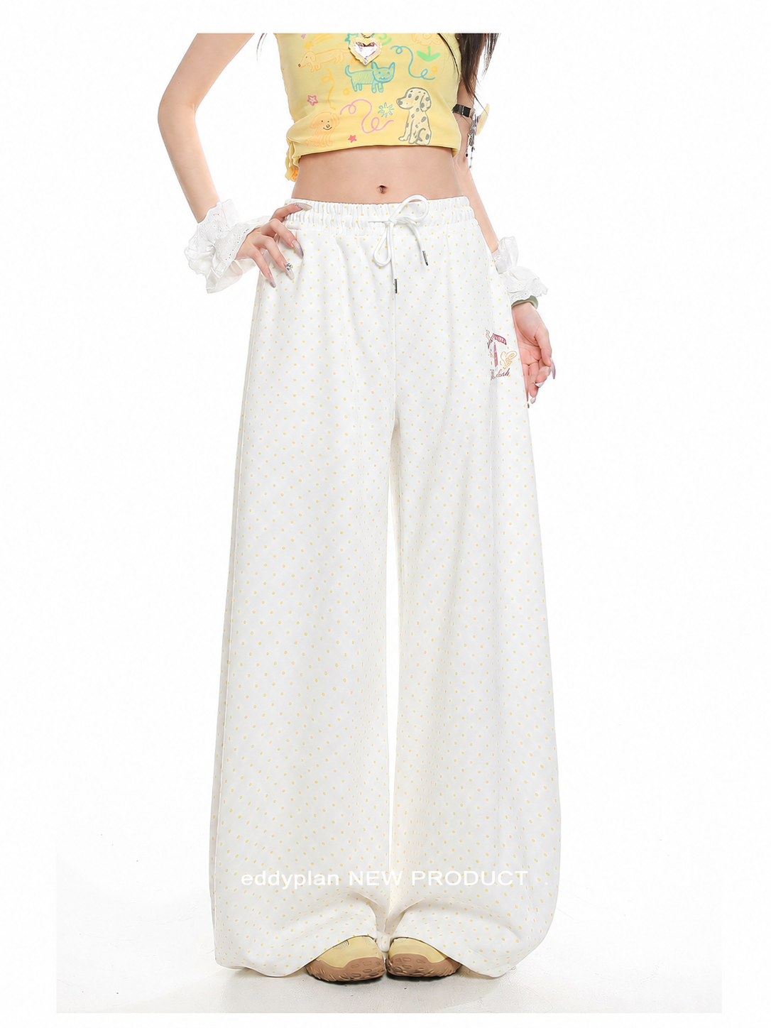 Sweet Dot Wide-Leg Pants