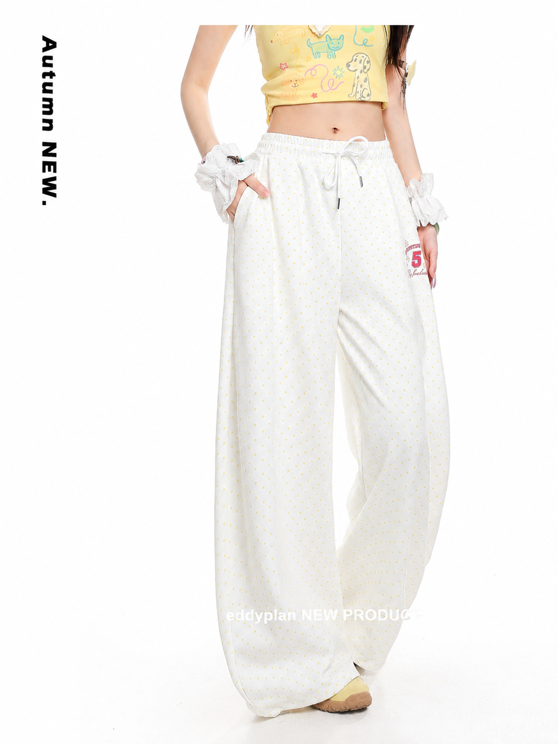 Sweet Dot Wide-Leg Pants