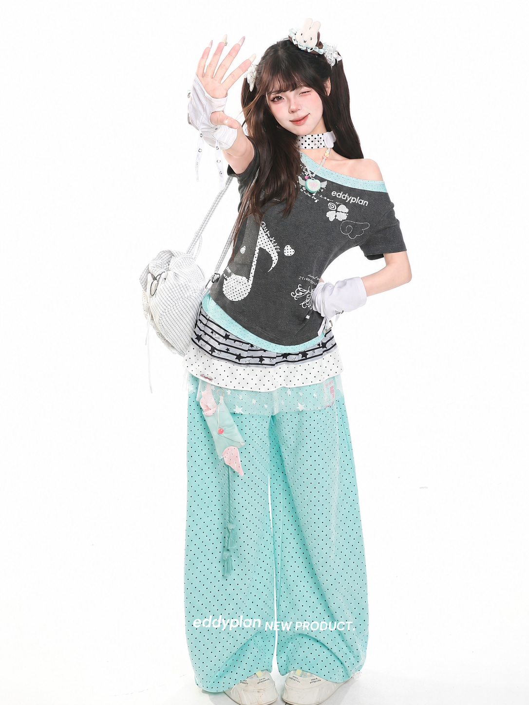 Sweet Dot Wide-Leg Pants