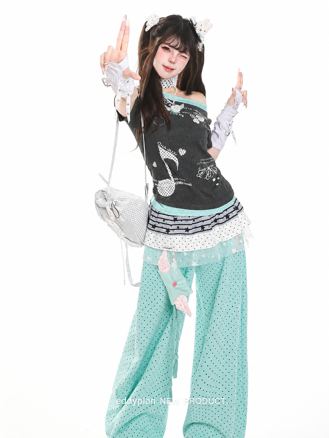 Sweet Dot Wide-Leg Pants