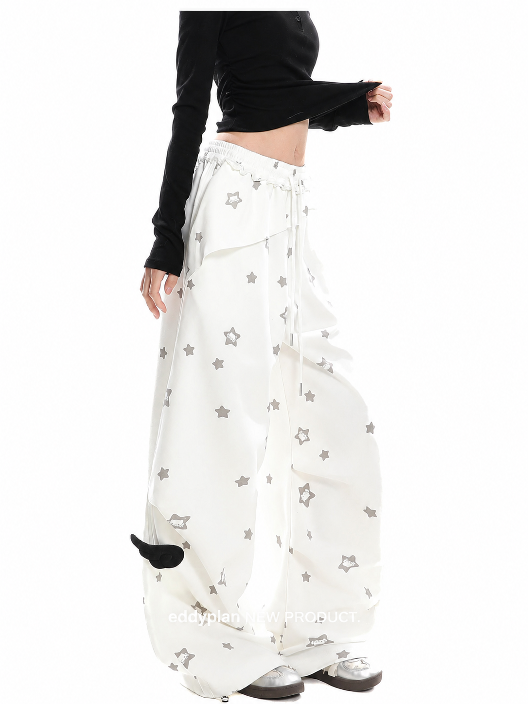 Star Kitty Layered Wide-Leg Pants
