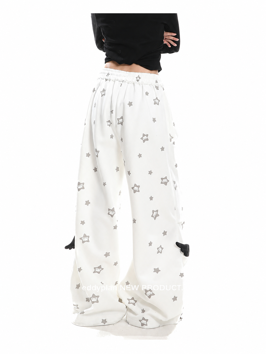 Star Kitty Layered Wide-Leg Pants