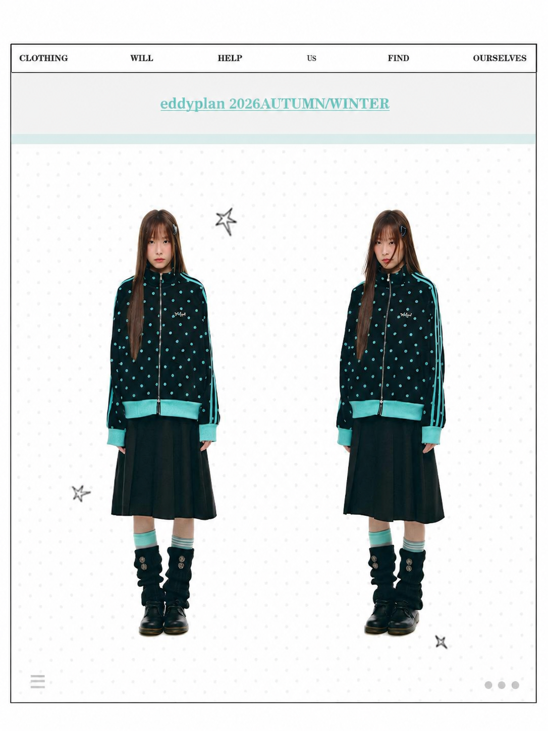 Mint Polka Dot Double-Zip Track Jacket