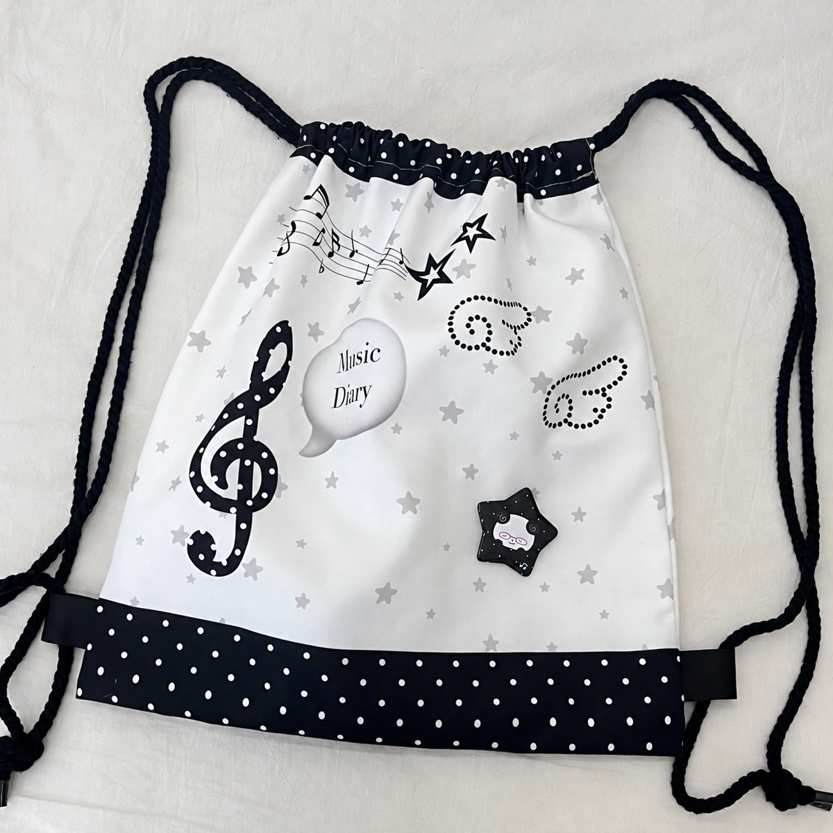 Music Note Drawstring Ita Backpack