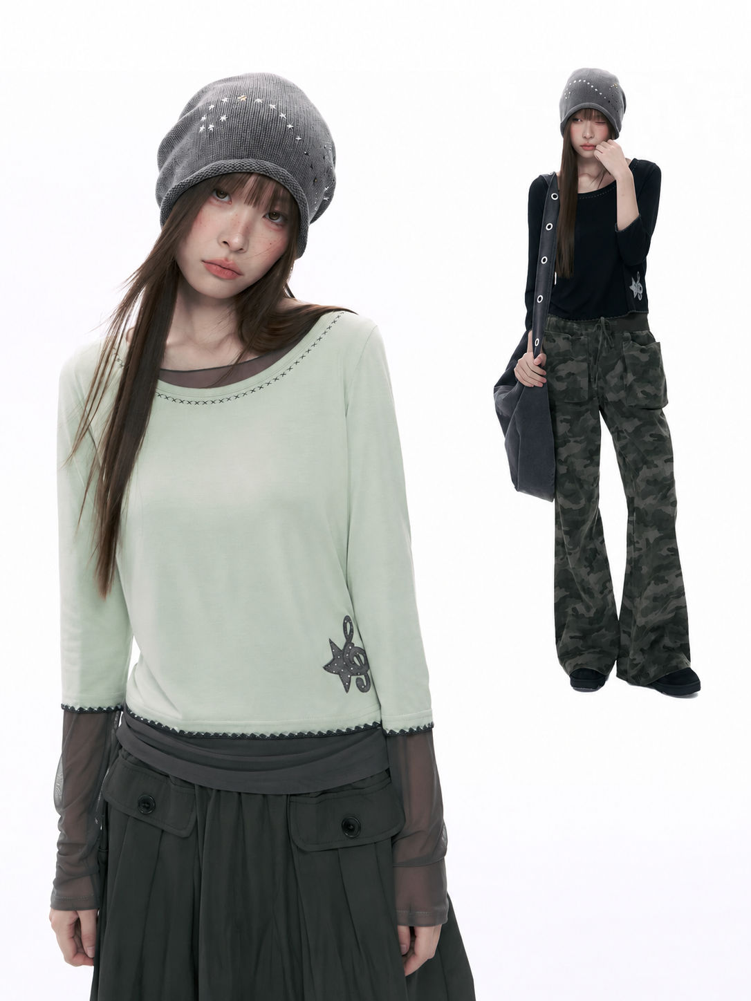 Music Star Back-Tie 3/4 Sleeve Top