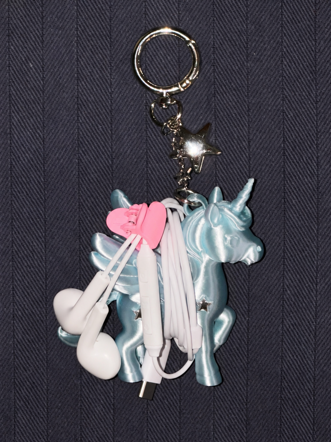Starry Winged Unicorn Necklace & Bag Charm
