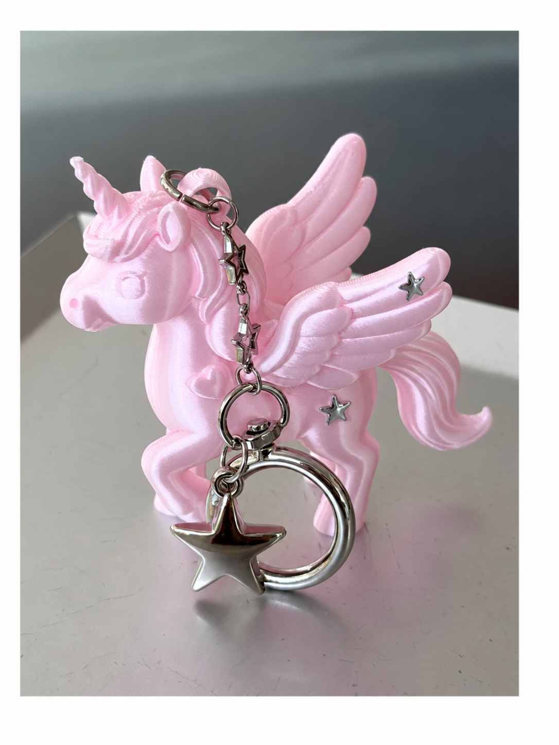 Starry Winged Unicorn Necklace & Bag Charm