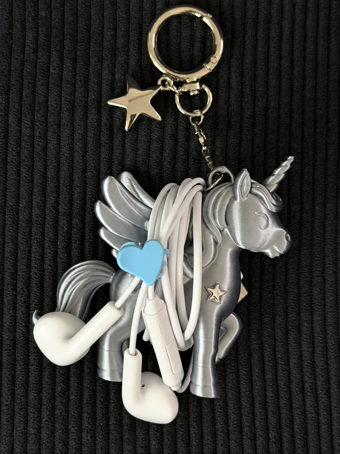 Starry Winged Unicorn Necklace & Bag Charm