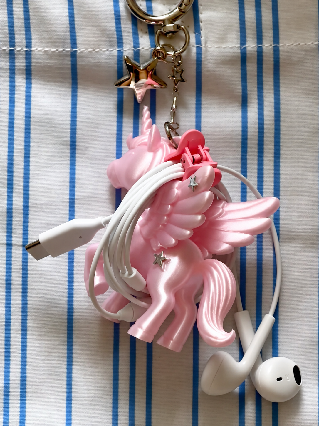 Starry Winged Unicorn Necklace & Bag Charm
