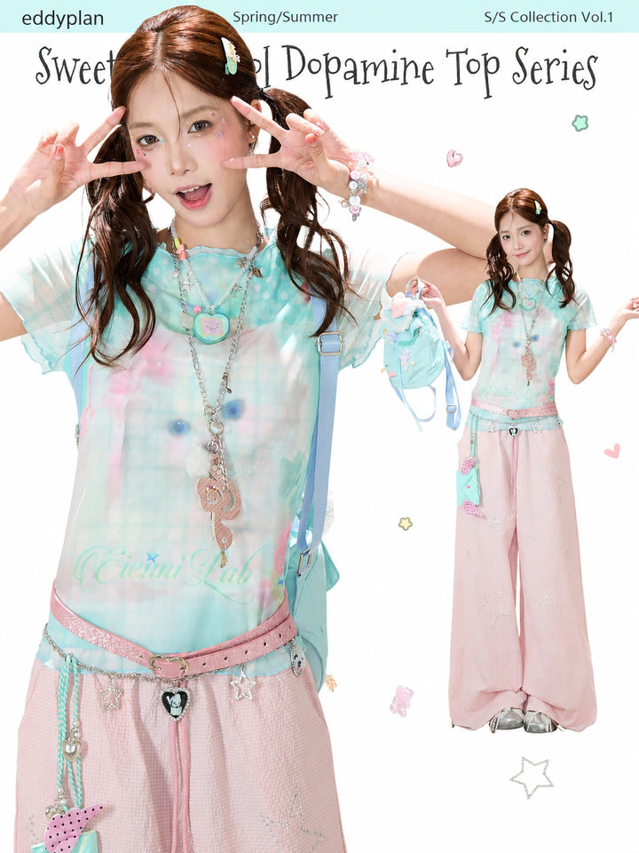 Color Rush pastel layered outfit