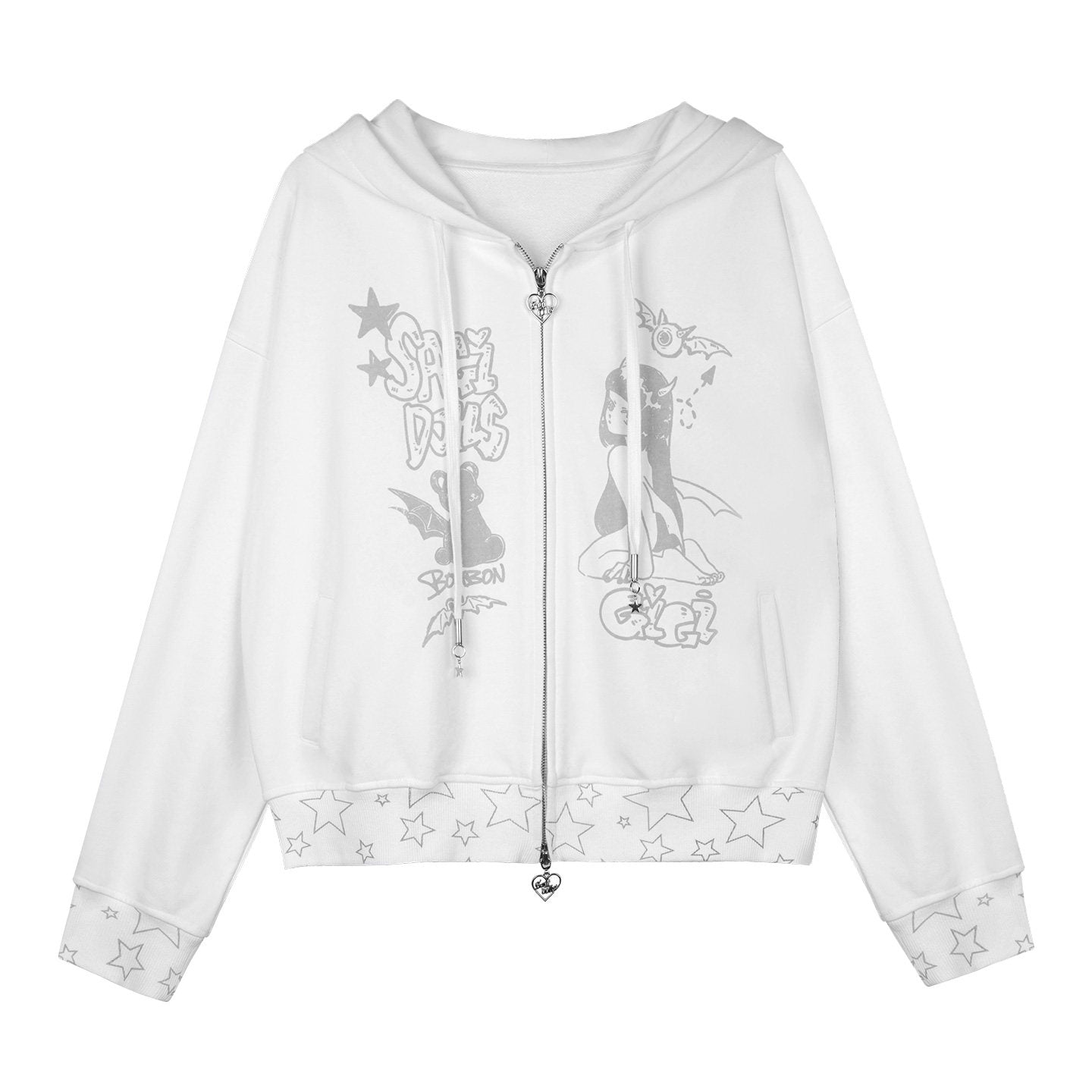 Star Wing Graffiti Zip Hoodie