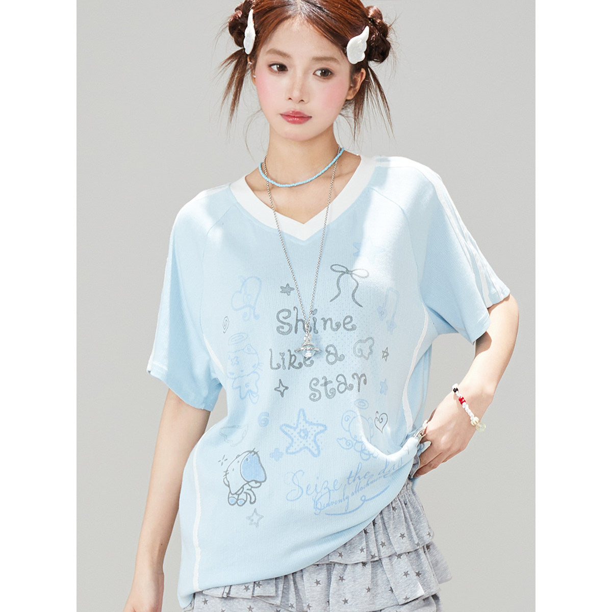 Shine Like a Star Oversized Graphic Tee