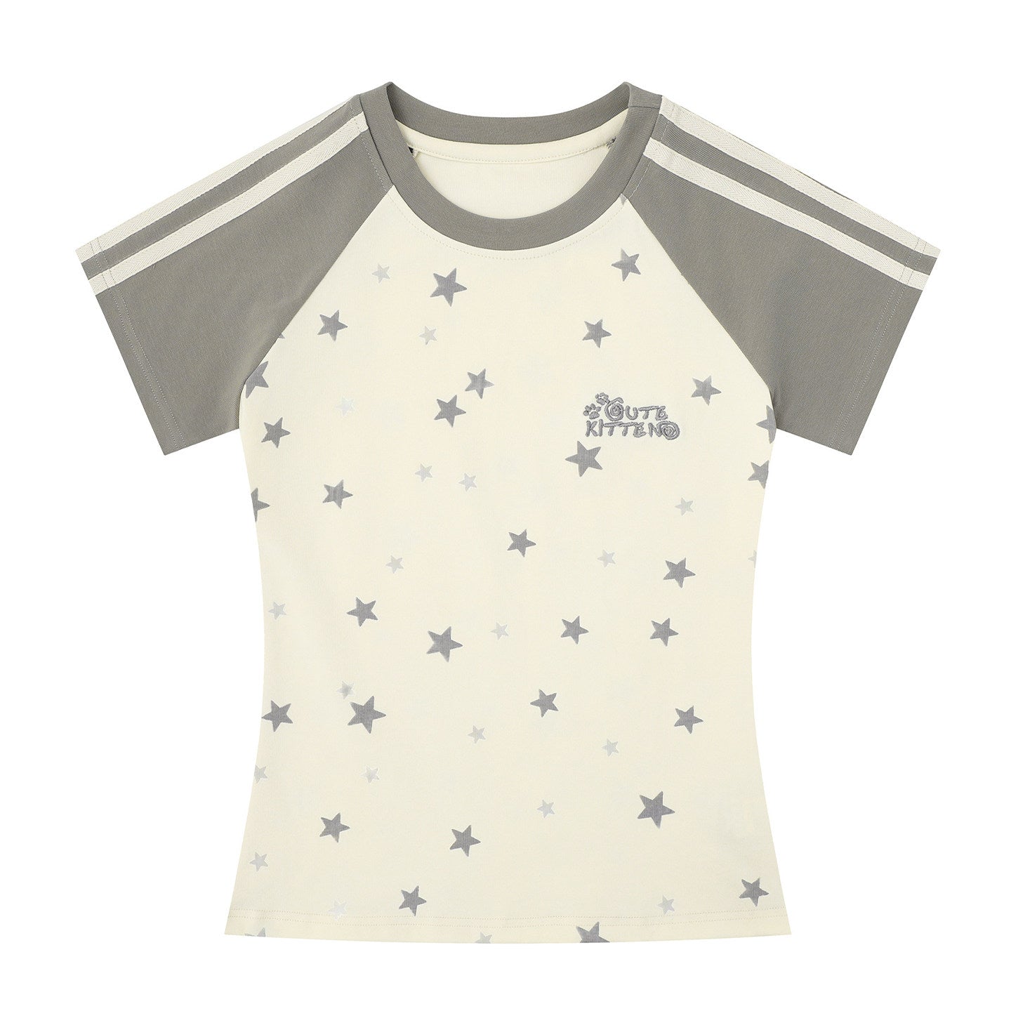 Star Print Raglan Baby Tee