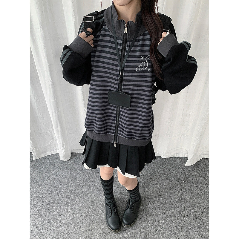 Star Stripe Zip-Up Track Jacket