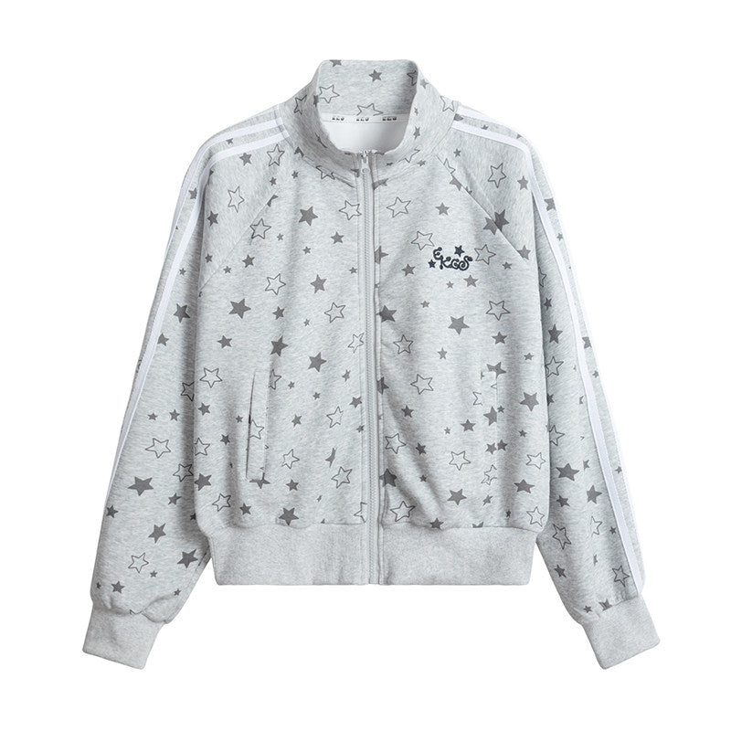 All Star Track Hoodie — Black and Heather Grey
