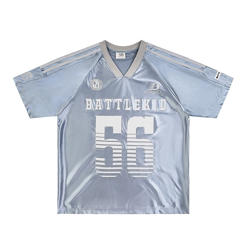 56 Satin Jersey — Blokecore Oversized V-Neck