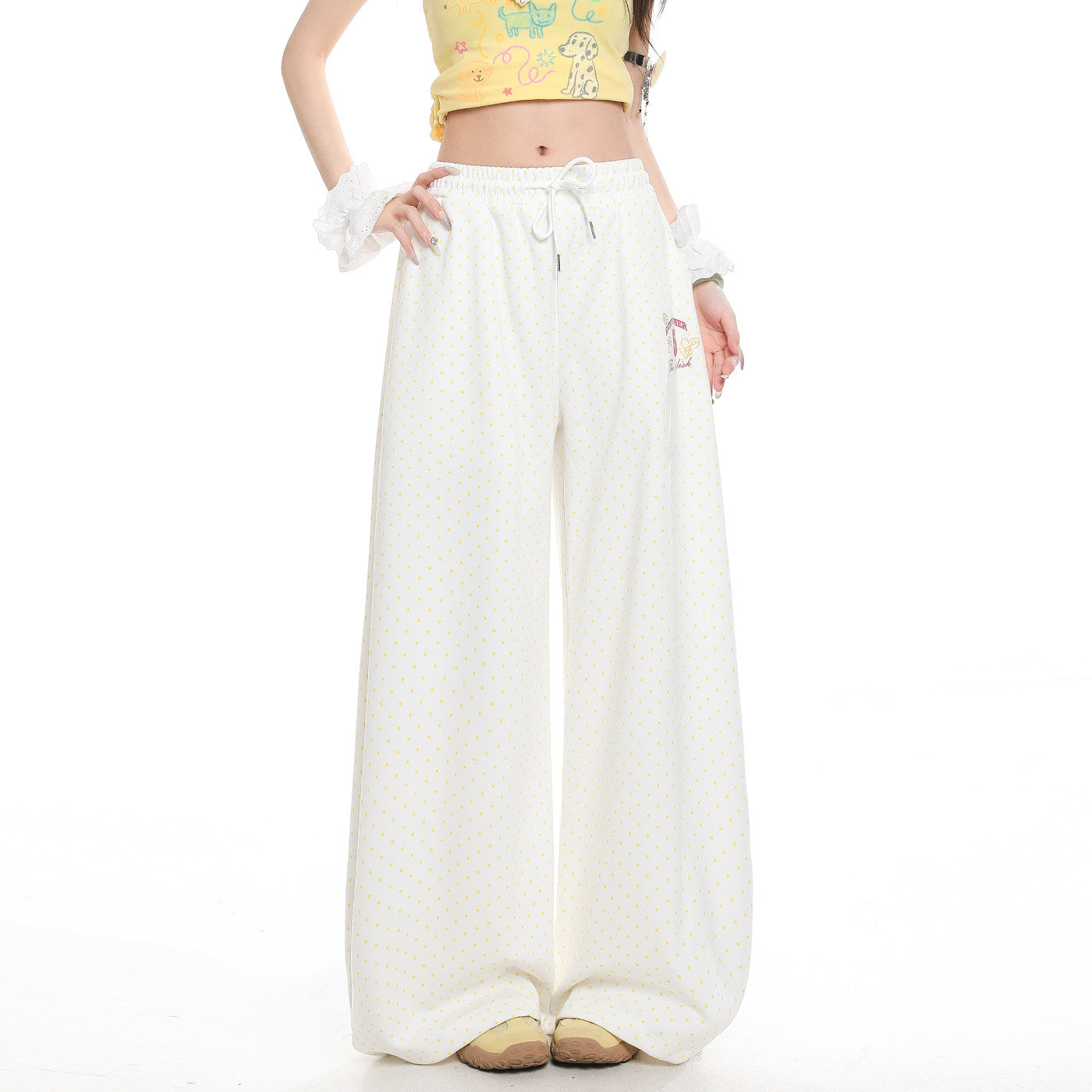 Sweet Dot Wide-Leg Pants