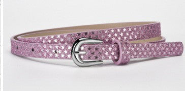 Glitter Skinny Buckle Belt
