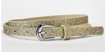 Glitter Skinny Buckle Belt
