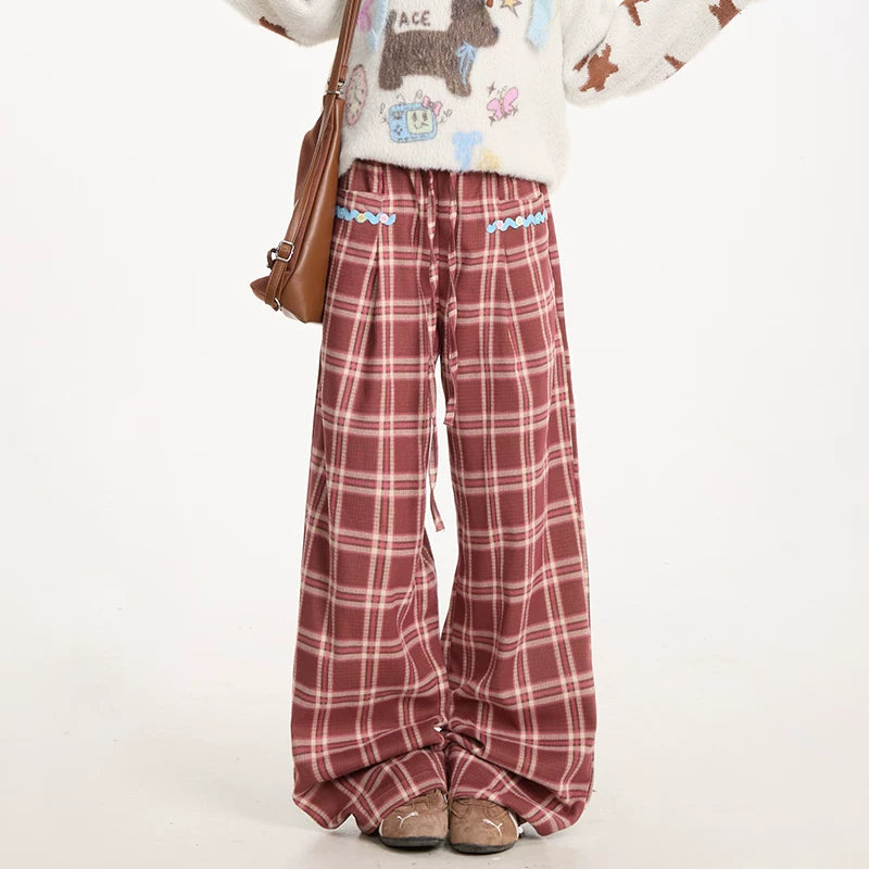 Puppy Graphic Bow-Collar Oversized Knit Sweater
