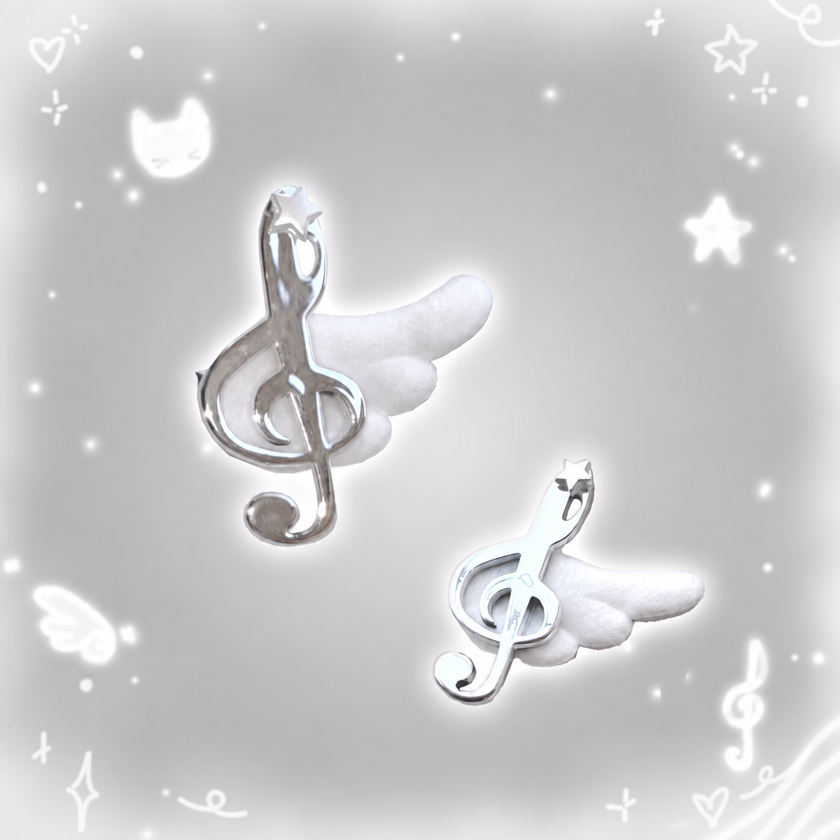 Angel Music Note Wing Charm Accessories