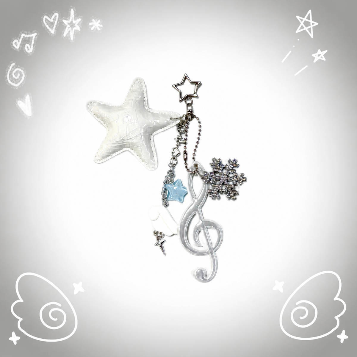 Angel Melody Star Necklace & Bag Charm