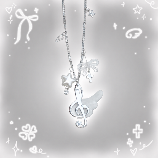 Angel Music Note Wing Charm Accessories