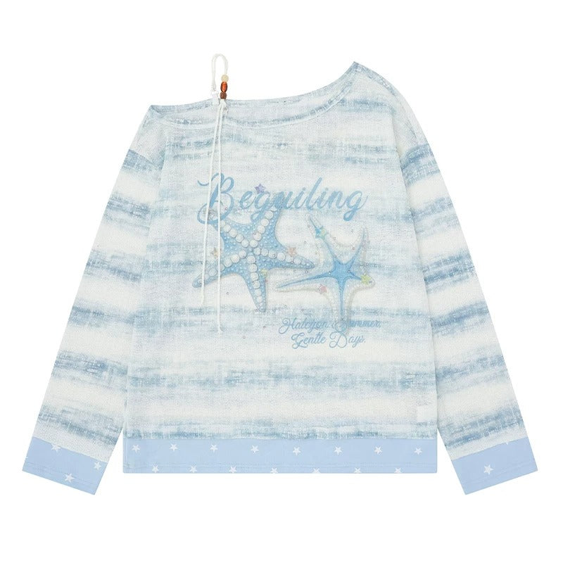 Pastel Tie-Dye Stripe Long Sleeve Top & Layering Cami
