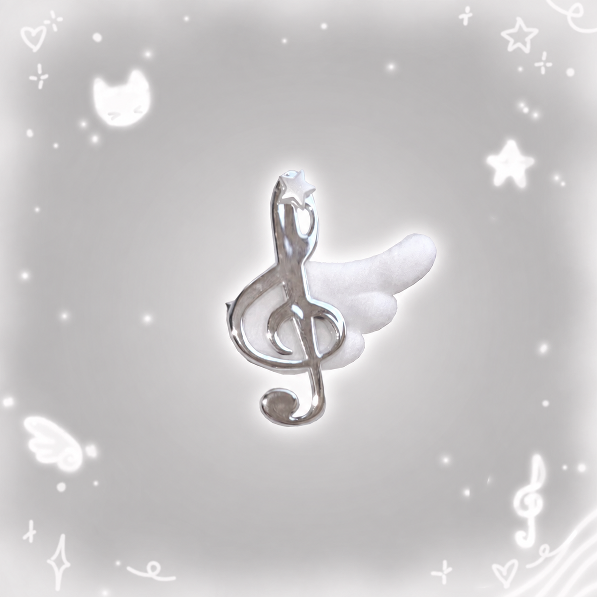 Angel Music Note Wing Charm Accessories
