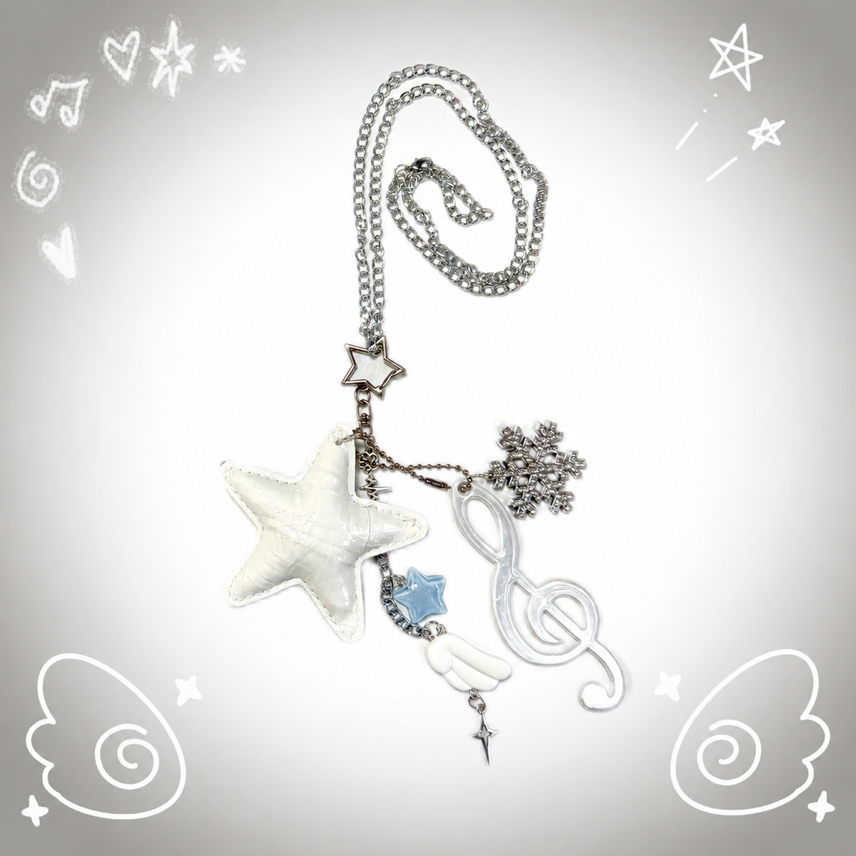 Angel Melody Star Necklace & Bag Charm