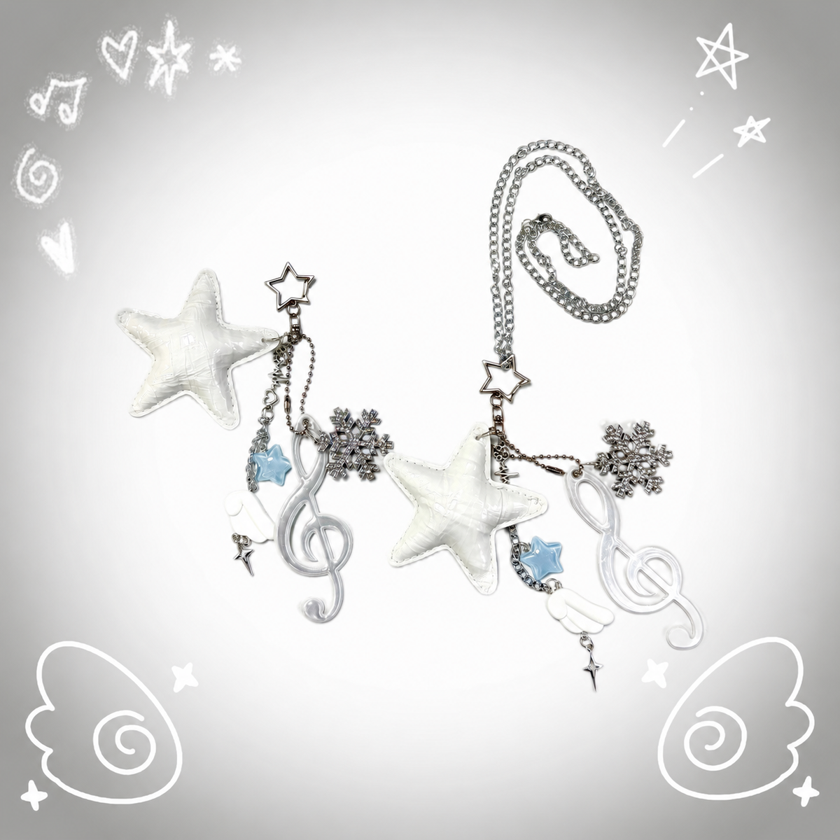Angel Melody Star Necklace & Bag Charm