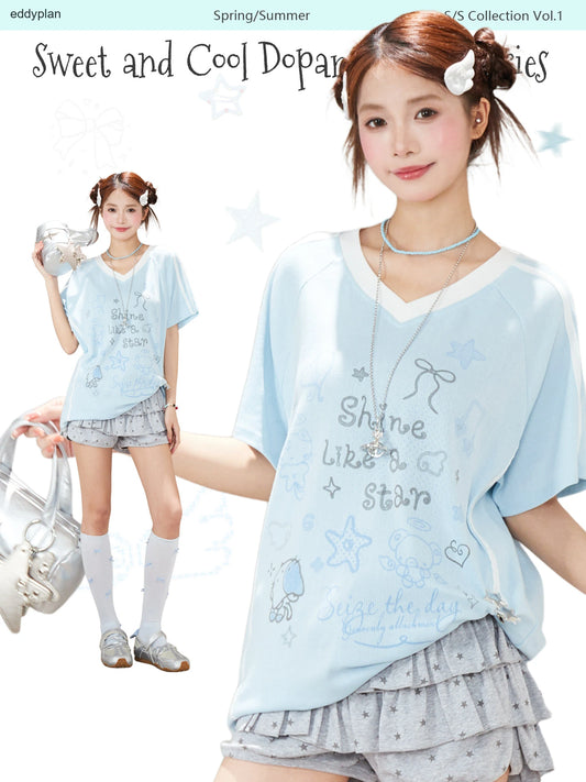 Shine Like a Star Oversized Graphic Tee