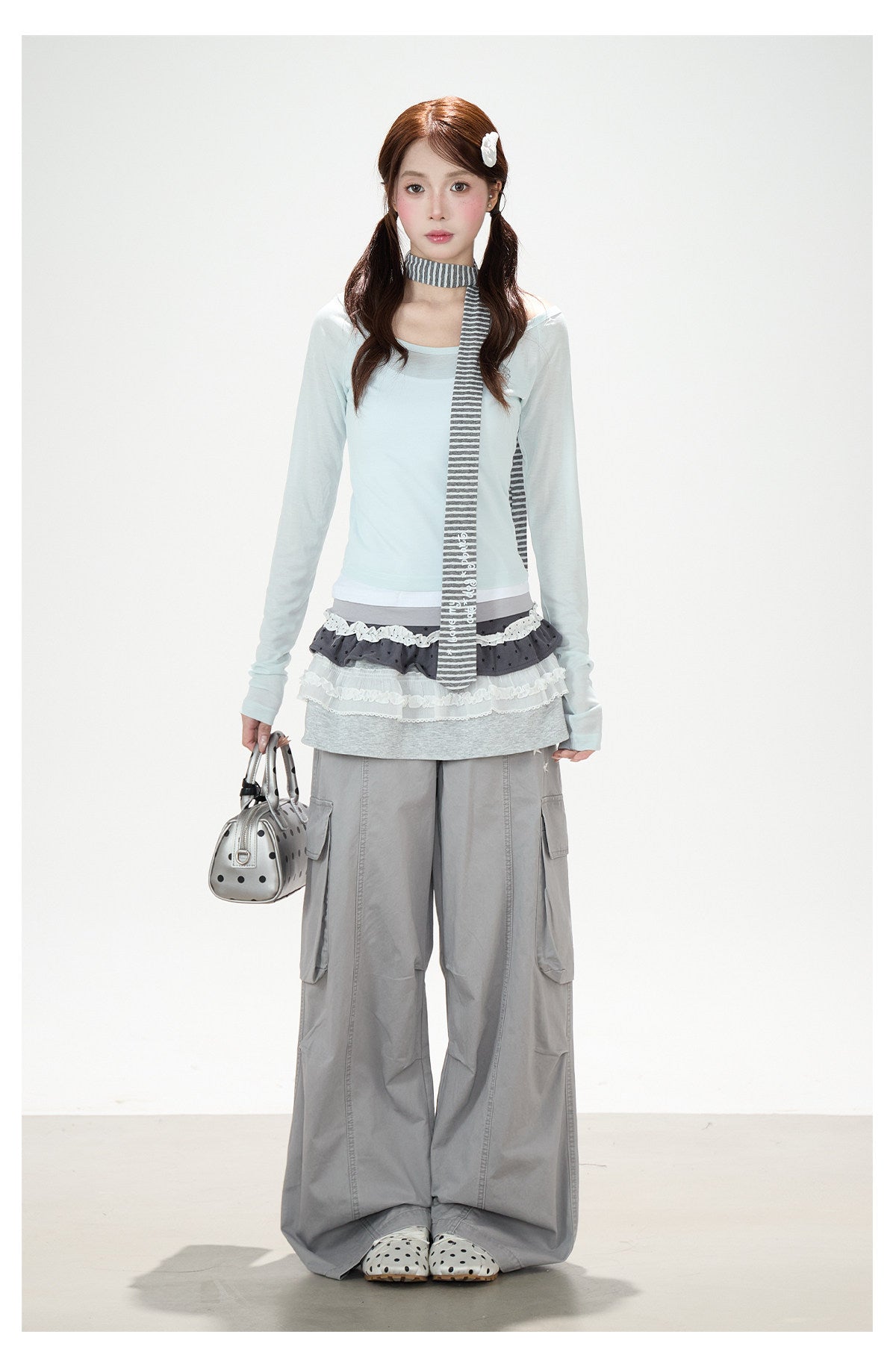 Star Deconstructed Wide-Leg Cargo Pants