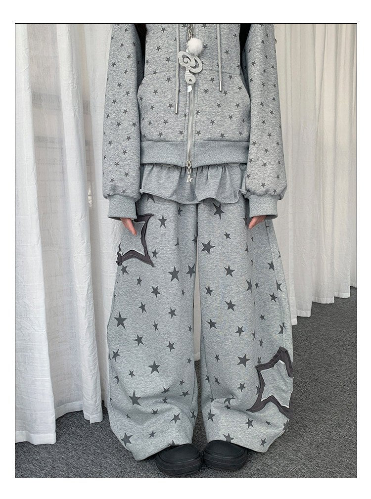 【rejio】デタッチャブルフリル カーブスウェットパンツ (オールスター / グレー) - 追光的猫Solpaw | rejio